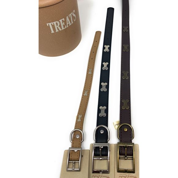 House of Barker Faux Leather Dog Collar New - Picture 3 of 4